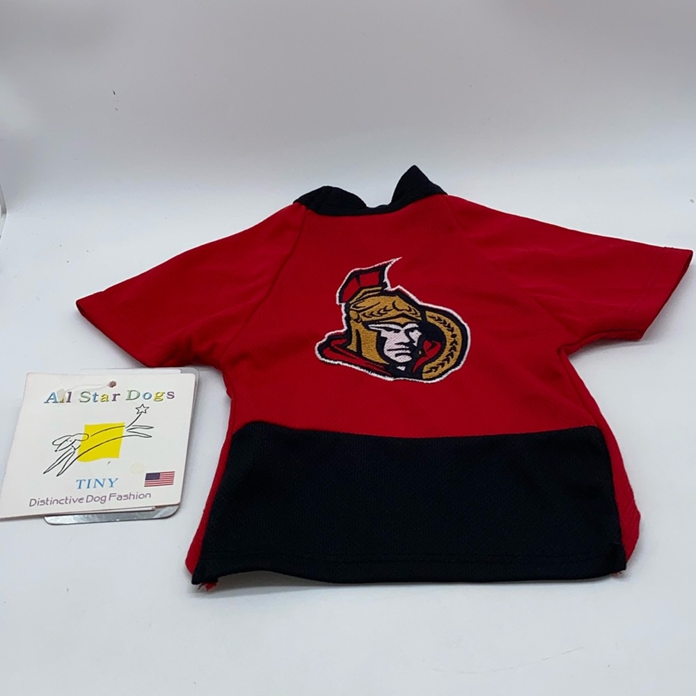 NHL All Star Dogs Ottawa Senators T-Shirt Size Tiny Red Black Clothing Team